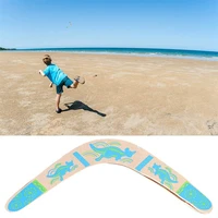 wooden boomerang throwback v shaped returning boomerang flying disc kids toy throw catch outdoor game