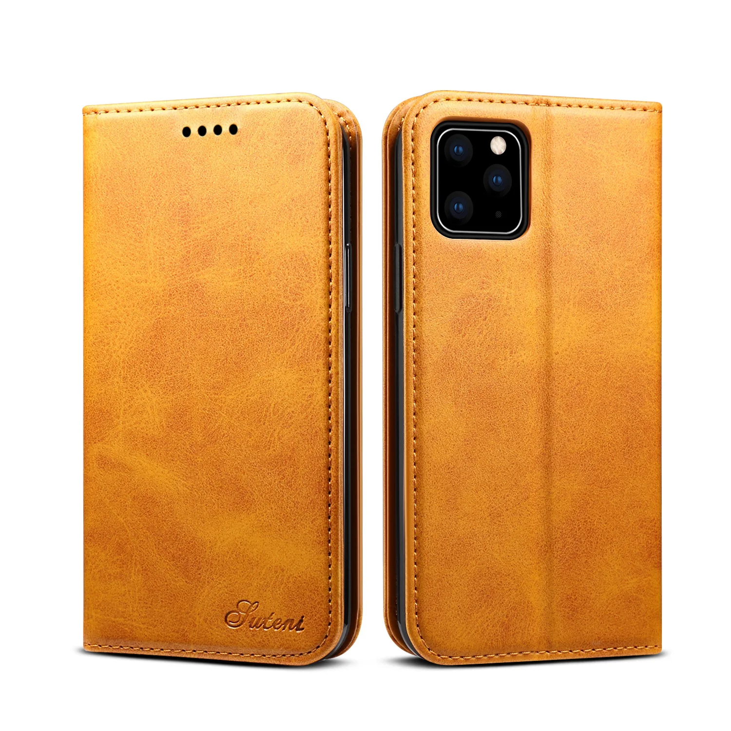 Роскошный деловой кожаный чехол-книжка с бумажником для IPhone 12 Mini 11Pro 11 Pro Max 8 7 Plus
