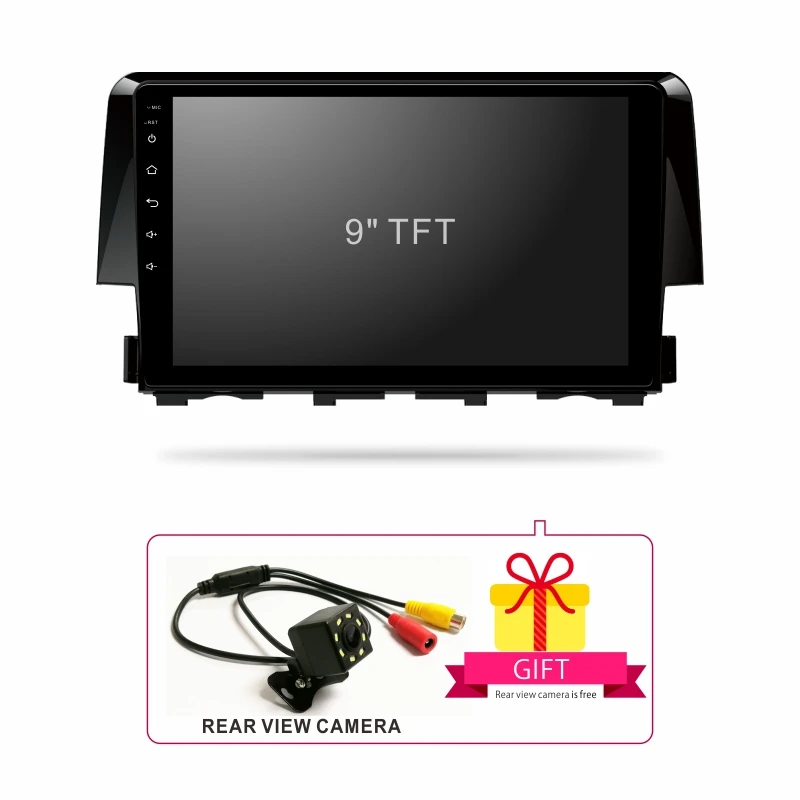 Dinpei Android 9 0 автомобильный Радио мультимедийный плеер для Honda Civic 2016 2017 2018 gps