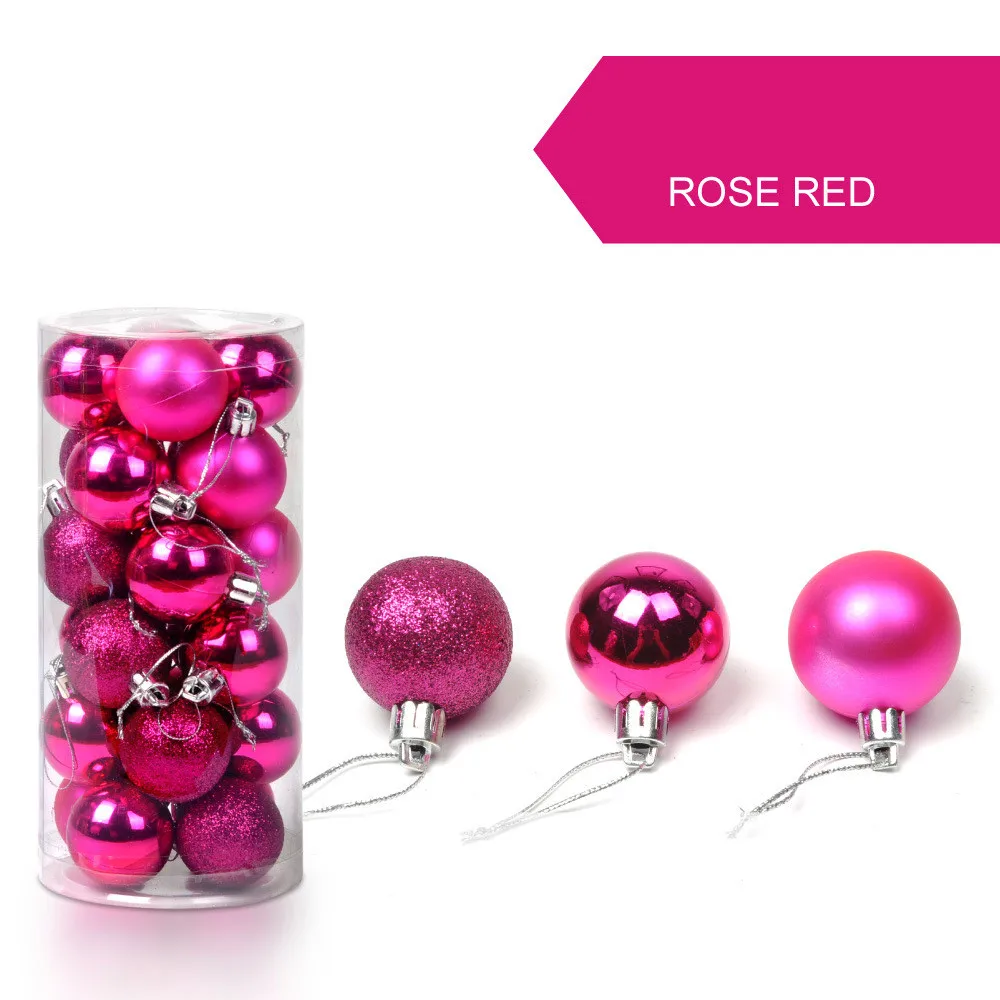 24 шт. елочные шары безделушки Рождественская вечеринка Висячие шар украшение