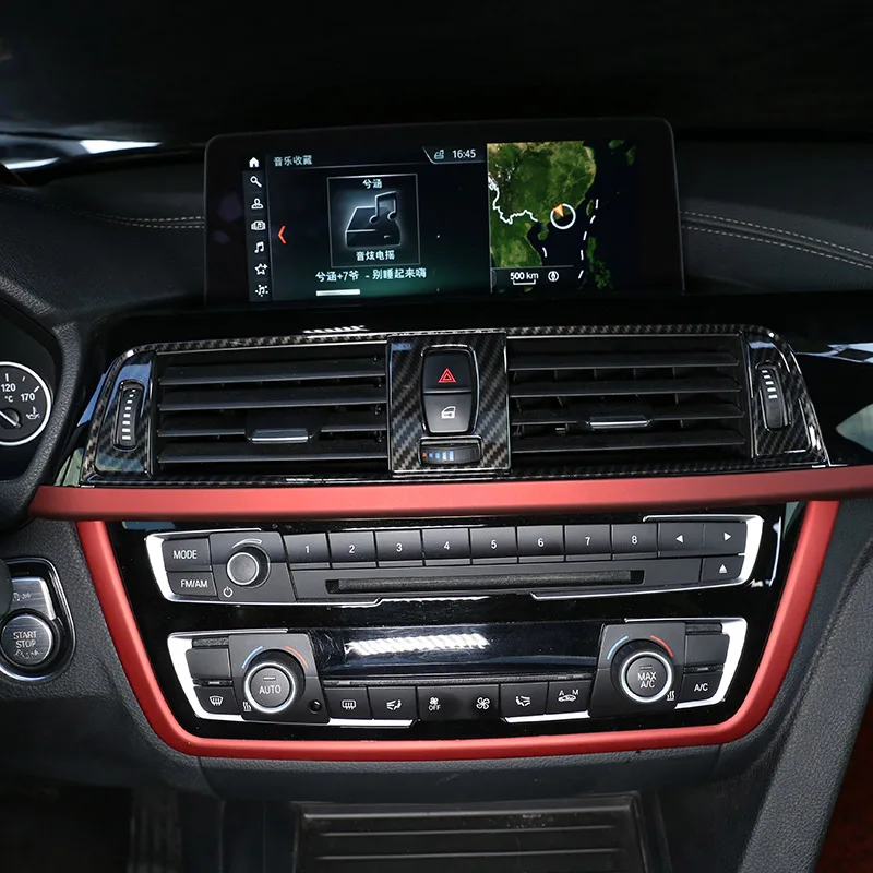 Для BMW 3 серии F30 2013-2018 ABS серебряное/углеродное волокно автомобильные наклейки на