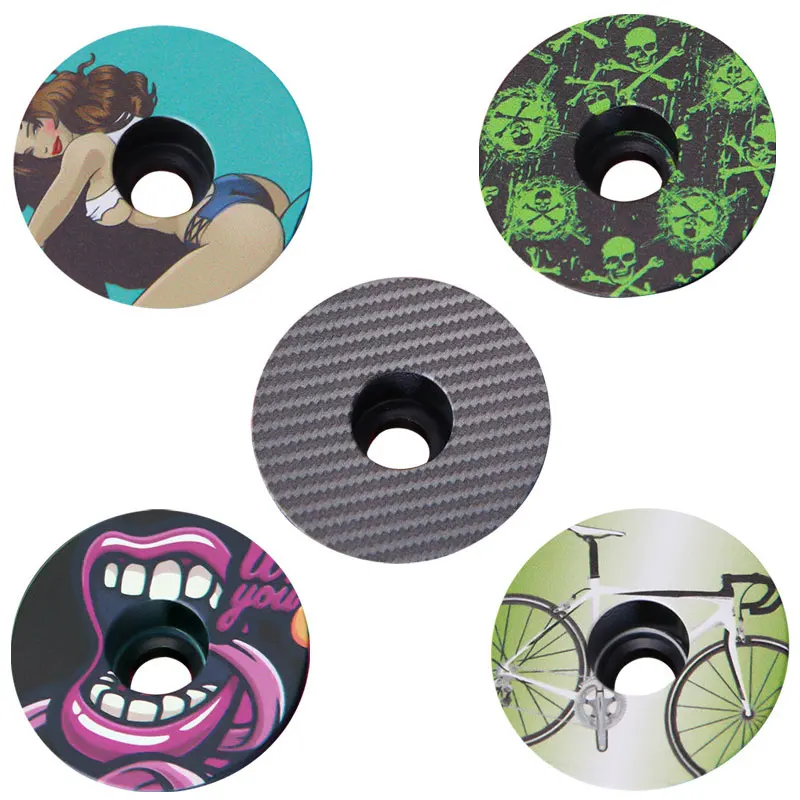 

Super light Cool MTB Road Bike Bowl Cover Bicycle Stem Top Cap for 28.6mm Fork Tube Headset Cap Cycling Accessories