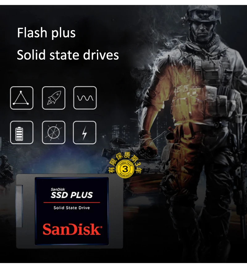 Sandisk Внутренний твердотельный Накопитель SSD 120GB 240GB 480GB SATA III Plus HDD жесткий диск для ноутбука