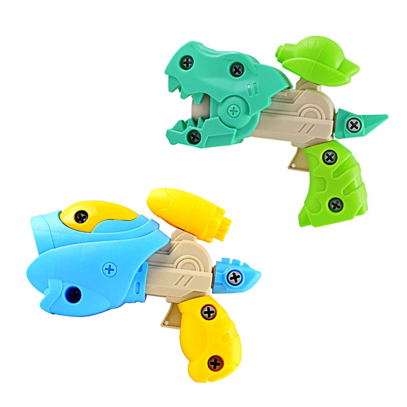 

Cute Kids Assembly Gun Toy Children Cartoon Toy Gun Animal Toy Pistol Soft Foam Bullet Guns Plastic Ball Launcher Toy Kids Gift