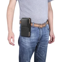 waist bag universal phone pouch for iphone 12 11 pro max x xs max xr belt clip holster pu leather cover for samsung xiaomi case