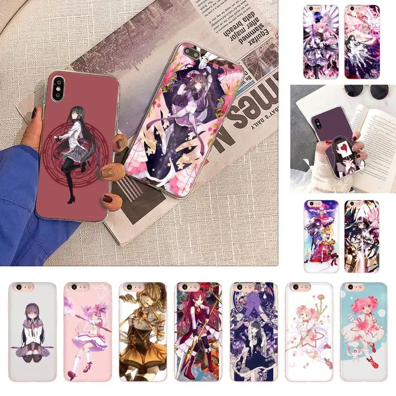 

Puella Magi Madoka Magica Phone Case for iPhone 11 12 13 mini pro XS MAX 8 7 6 6S Plus X 5S SE 2020 XR case