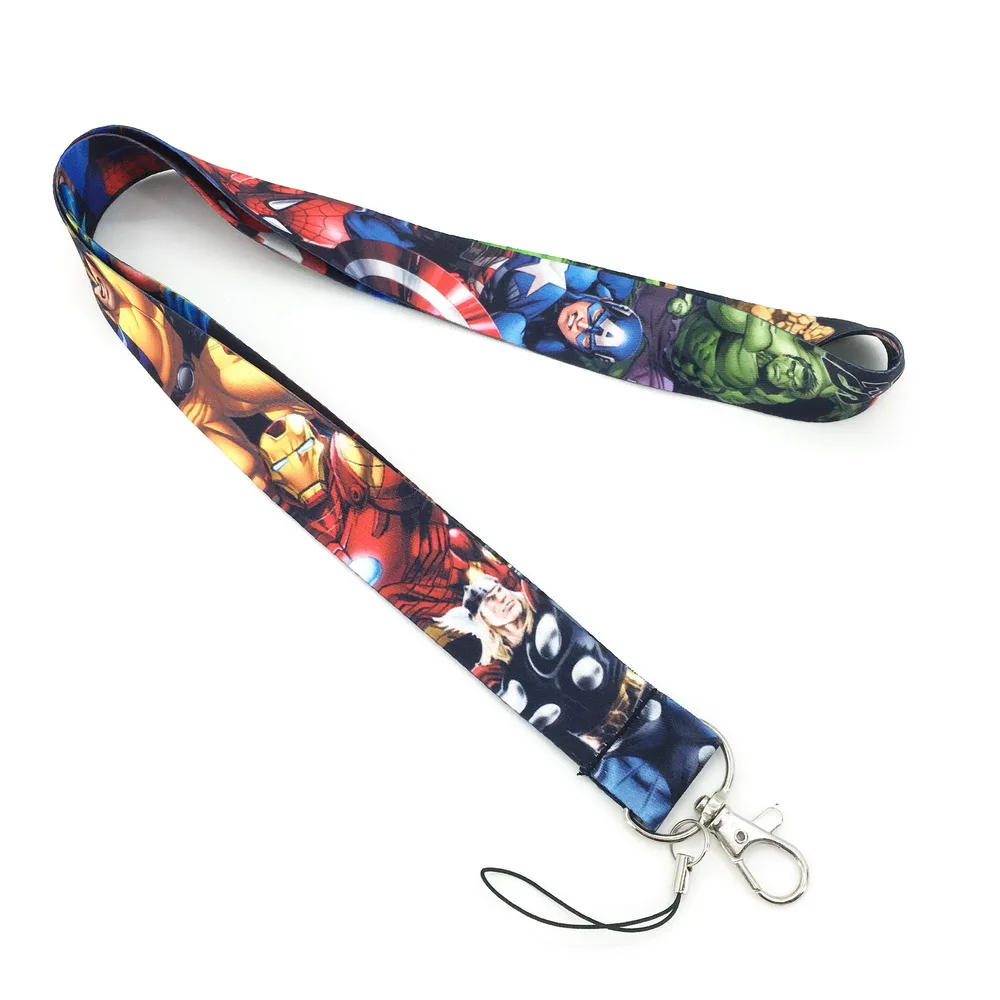 10 шт/20 шт/30 шт/50 шт Marvel Comic Hero Lanyard телефон ID брелки кошелек цепь подарок коллекция