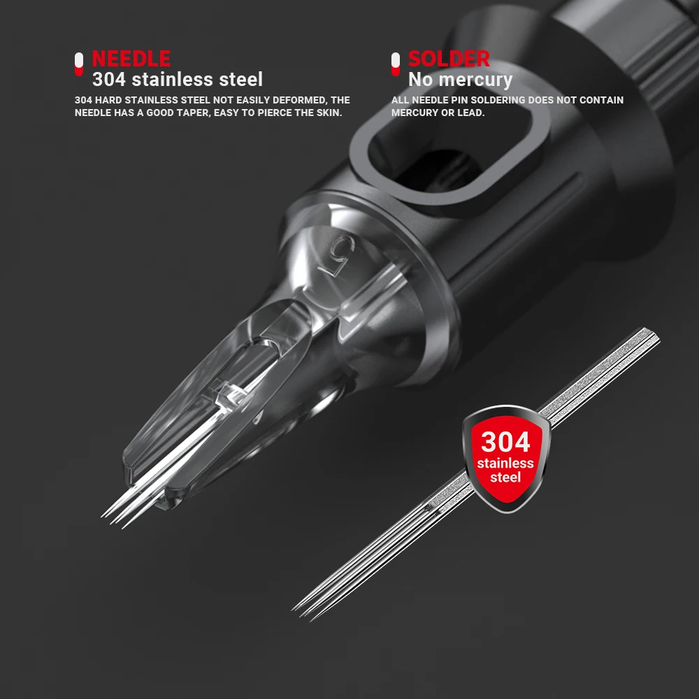 STIGMA Black Friday Tattoo Needles 20PCS/50PCS Revolution Cartridges Round Liner #10 (0.30mm needle) Professional Makeup | Красота и