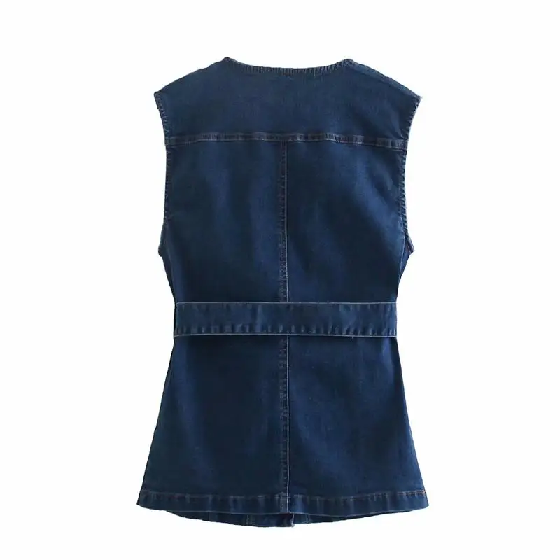 

Vests Waistcoats Women With Blet Denim Coats Loose Vintage Retro Oversize Loose Womens Cargo Streetwear Outwear Simple Casual