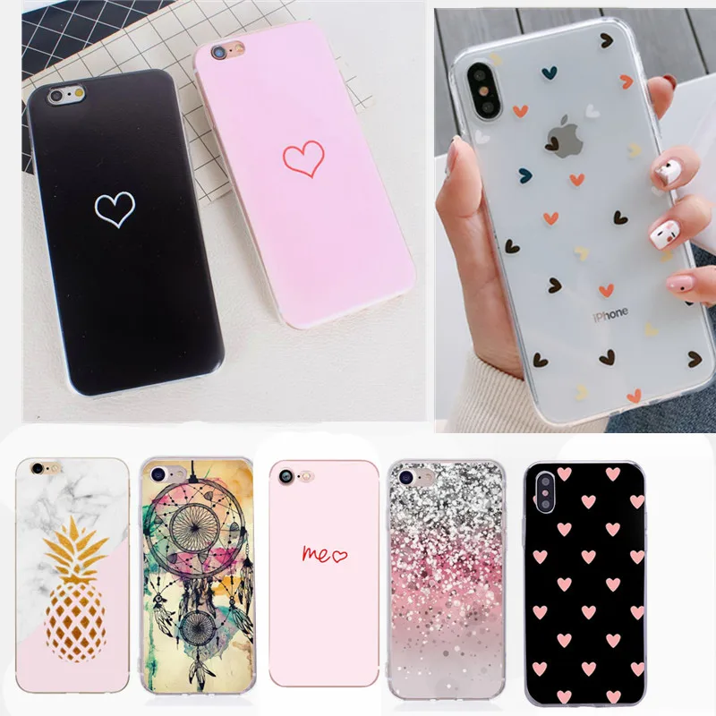 Pineapple Case For iPhone X Xs 8 7 Simple Phone Slim Soft Silicone Back Cover Plus 6 6S 5 5S SE Cases |