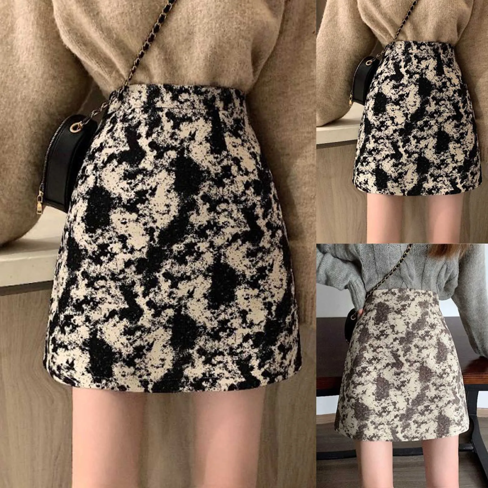 

Summer Woman Mini Skirts Harajuku Korean Skirts Girls High Waist New Skirt Printed Strap Elastic Slim Short Skirts faldas cortas