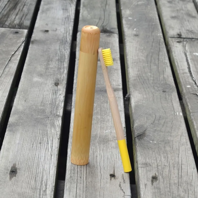 Биоразлагаемая Мягкая зубная щетка из бамбукового угля 2 шт. с коробкой для щеток