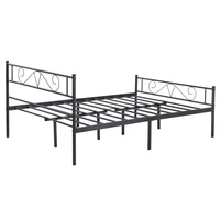 us fast delivery full size platform bed frame with headboard nordic style metal bed easy assembly size 77 256 134 8 inches