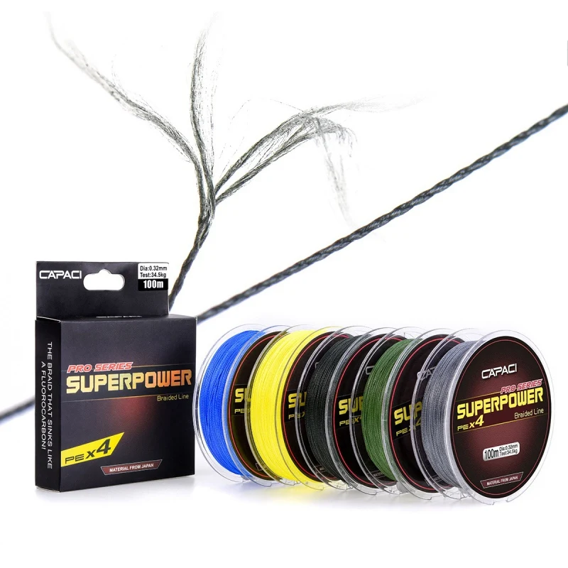 

Fishing Line Multifilament PE Fishing Leader Line Rope 4 Strands 100m Super Strong Strength Braided Fishing Tackle