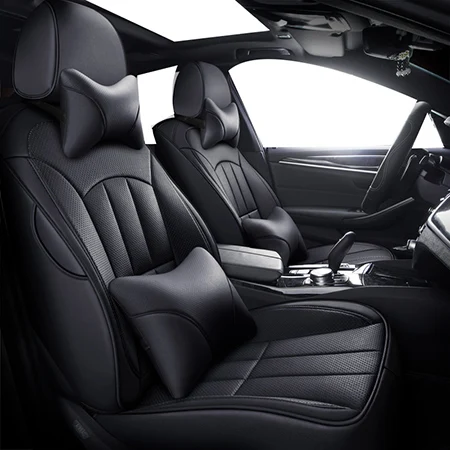 Black luxury Передняя+ задняя) Специальный кожаный чехол для сидения автомобиля Tesla все модели S Tesla X автомобильные аксессуары Стайлинг автомобиля - Название цвета: Black luxury