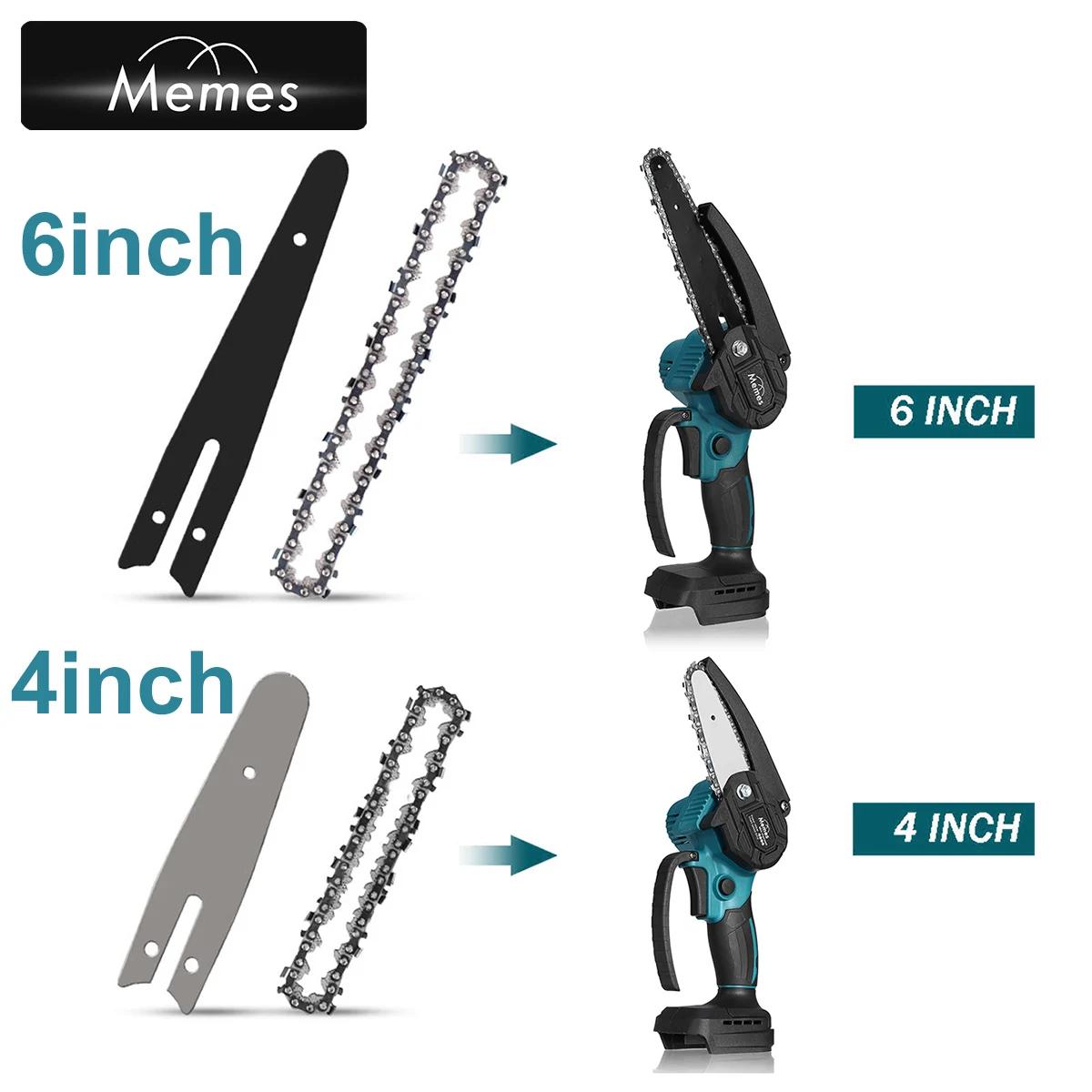 

4/6 inch Chain Guide Electric Chainsaw Accessory Replacement Chains and Guide Used For Logging Pruning Garden Tool