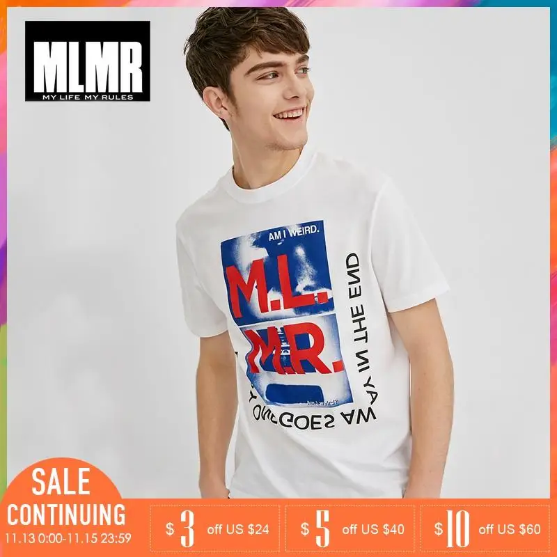 MLMR мужские футболки топы 100% хлопок светильник вес с короткими рукавами |