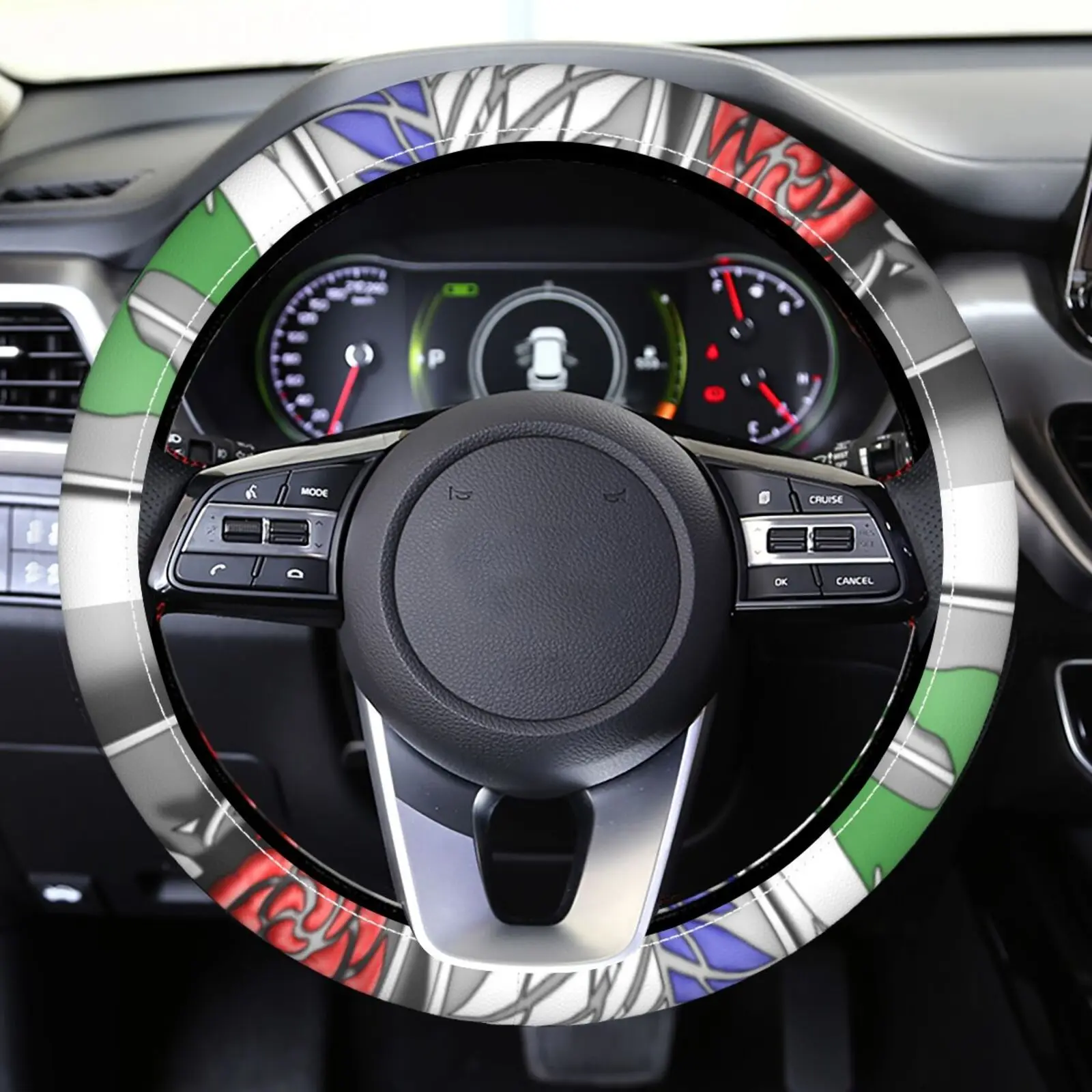 

New Print Attack on Titan Car Steering Wheel Cover Vehicle Leather Steering Wheel Cover Winter and Summer Car Accessories