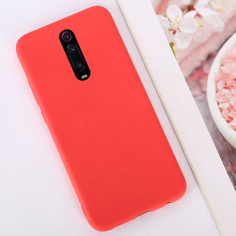 Мягкая коробка для сладостей для Xiaomi Redmi Note 8 iPhone 7 6 Plus 5 iPad Pro mi 9 SE 9T CC9 A3 A2 8 Lite 6X крышка на Red mi 7 7A 6A S2 K20 Pocophone F1 чехол - Цвет: Red