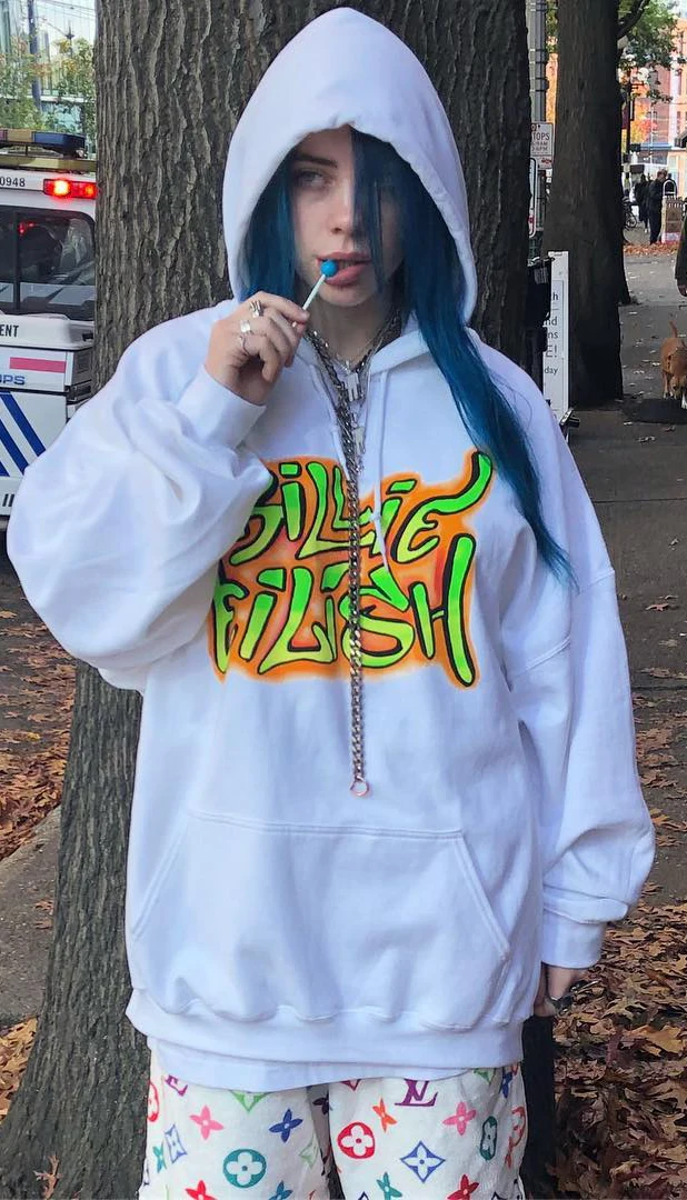 Billie Eilish свободный свитер с капюшоном для женщин/мужчин Уличная одежда в стиле «хип-хоп», летняя хлопковая Футболка Длинные рукава высокое качество одежда для пребывания на открытом воздухе