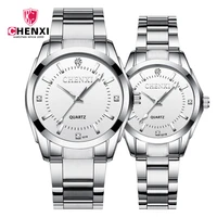 luxury brand fashion lover watch simple silver bracelet wristwatch women stainless steel quartz watch for coupl free shipping