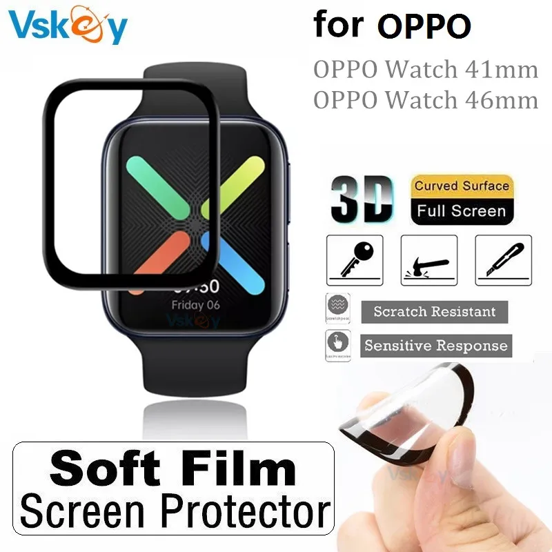 VSKEY 100PCS 3D Curved Soft Screen Protector for OPPO Watch...