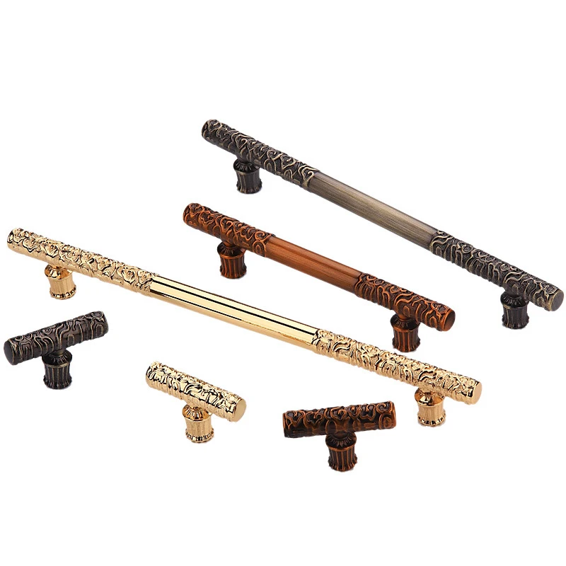 

Vintage Antique Bronze Cabinet Handles and Knobs Drawer Knob Wardrobe Door Pulls Chinese Style Furniture Hardware