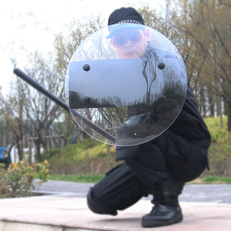 Self-protection Shield Tactical Security Equipment Handheld Transparent PC Explosion-proof Protection |