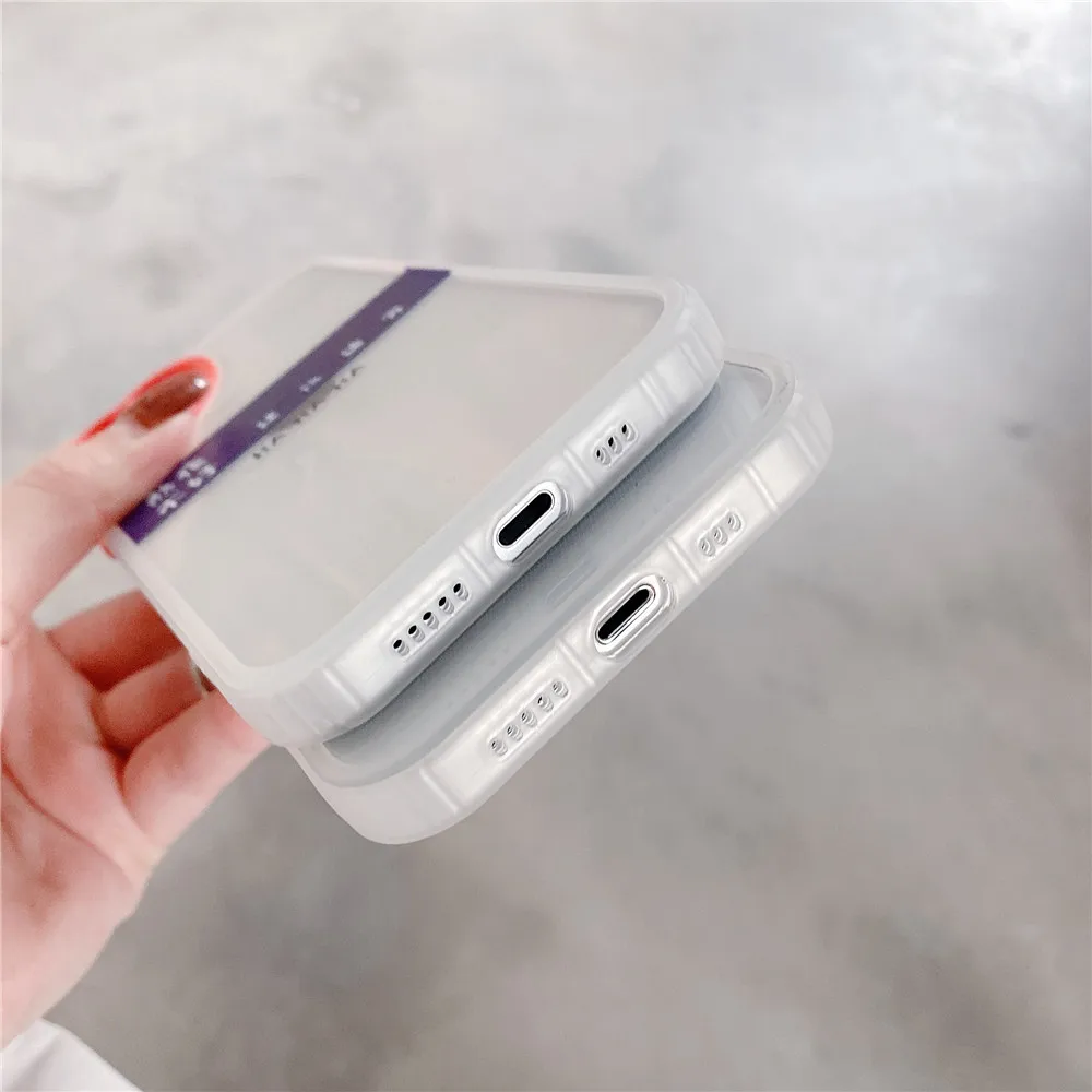 

Simple Words Heart type Frame Phone Case For iPhone 12 11 Pro XS MAX X XR 7 8 PLUS SE2 Clear Silicone Shockproof protect Cover