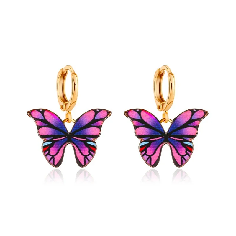 

Colorful Butterfly Women Jewelry Accessories Pendant Earrings Temperament Dream Butterfly Earring Hot Selling Earrings Korean