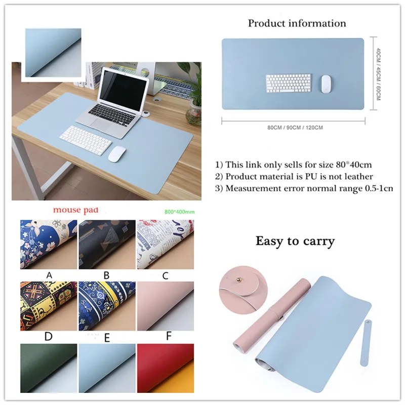 Коврик для мыши из искусственной кожи 800*400 мм большой компьютерный стол коврик