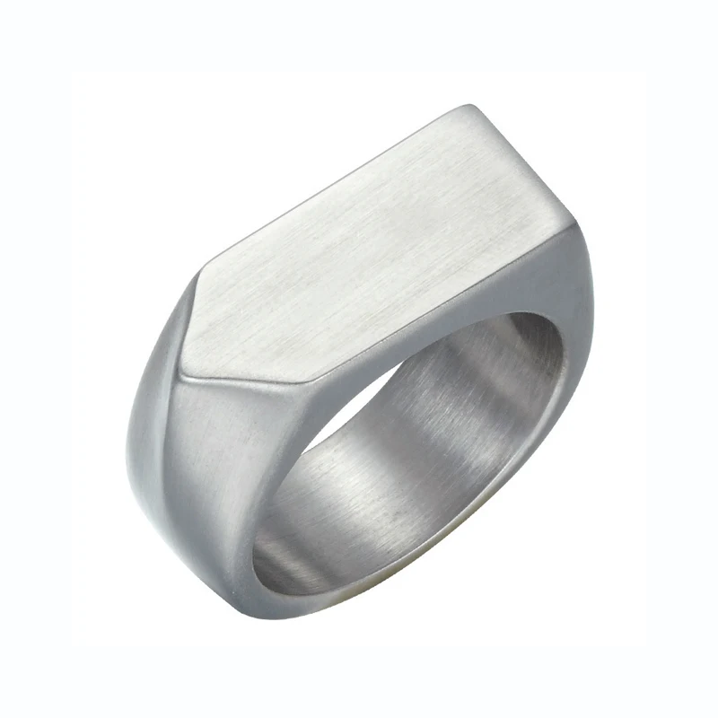 Sand silver Золотое черное серебряное одноцветное байкерское кольцо для женщин панк геометрическое титановое кольцо из нержавеющей стали мужское кольцо модное ювелирное изделие подарок Размер США 7-12 - Цвет основного камня: Sand silver