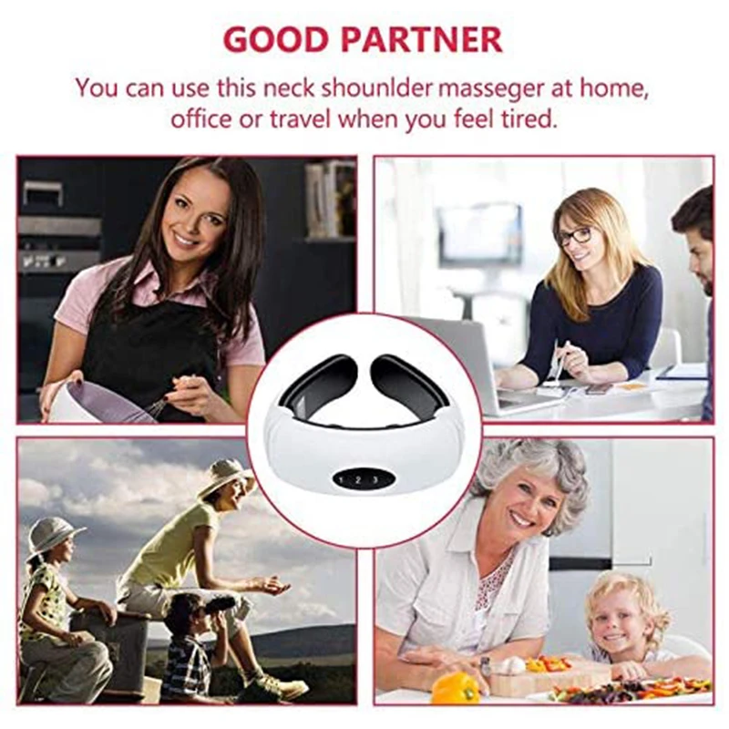 

Electric Neck Massager Control Infrared Pain Relief Pulse Back Neck Physiotherapy Instrument