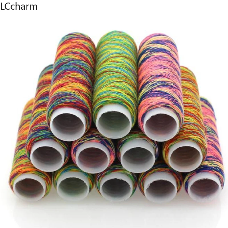 Многоцветная швейная машина для шитья одежды из полиэстера катушка шнур веревка