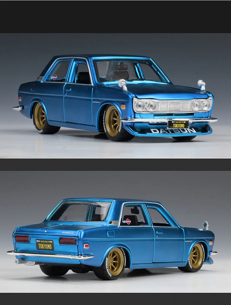 Maisto 1:24 1971 DATSUN 510 Ретро модель автомобиля литья под давлением игрушка мальчик подарки Новинка в коробке