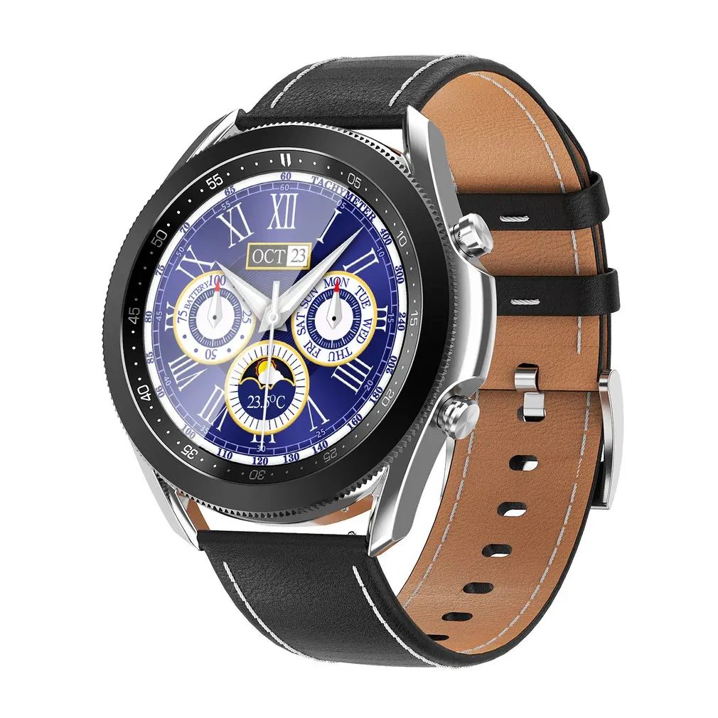 

Global Version 47mm Smart Watch 5ATM Waterproof Smartwatch 24 Days Battery Music Control Leather Silicon Strap
