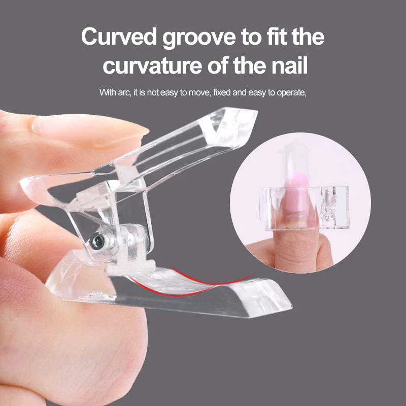 

Professional Nail Clips Acrylic Extension Tips For Nail Fake Nail Clip Quick Building Mold UV Gel For Manicure Nails Accessories