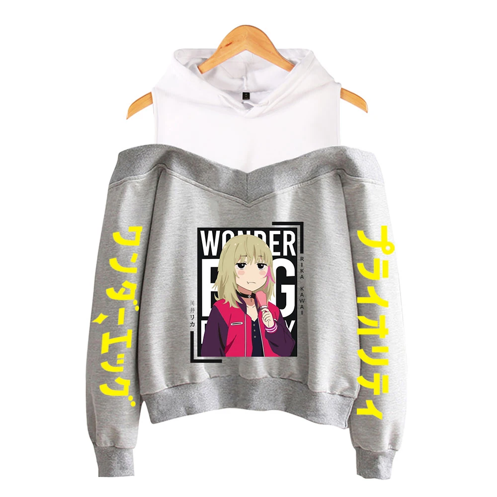 

Wonder Egg Priority Sweatshirt Female Off Shoulder Hoodies Women Tracksuits Anime Cartoon Streetwear Spring Autumn Hoodie Clothe