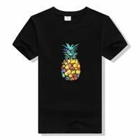 pineapple strawberry fruit printed funny aesthetic shirt leisure short sleeve o neck t shirt streetwear graphic tees