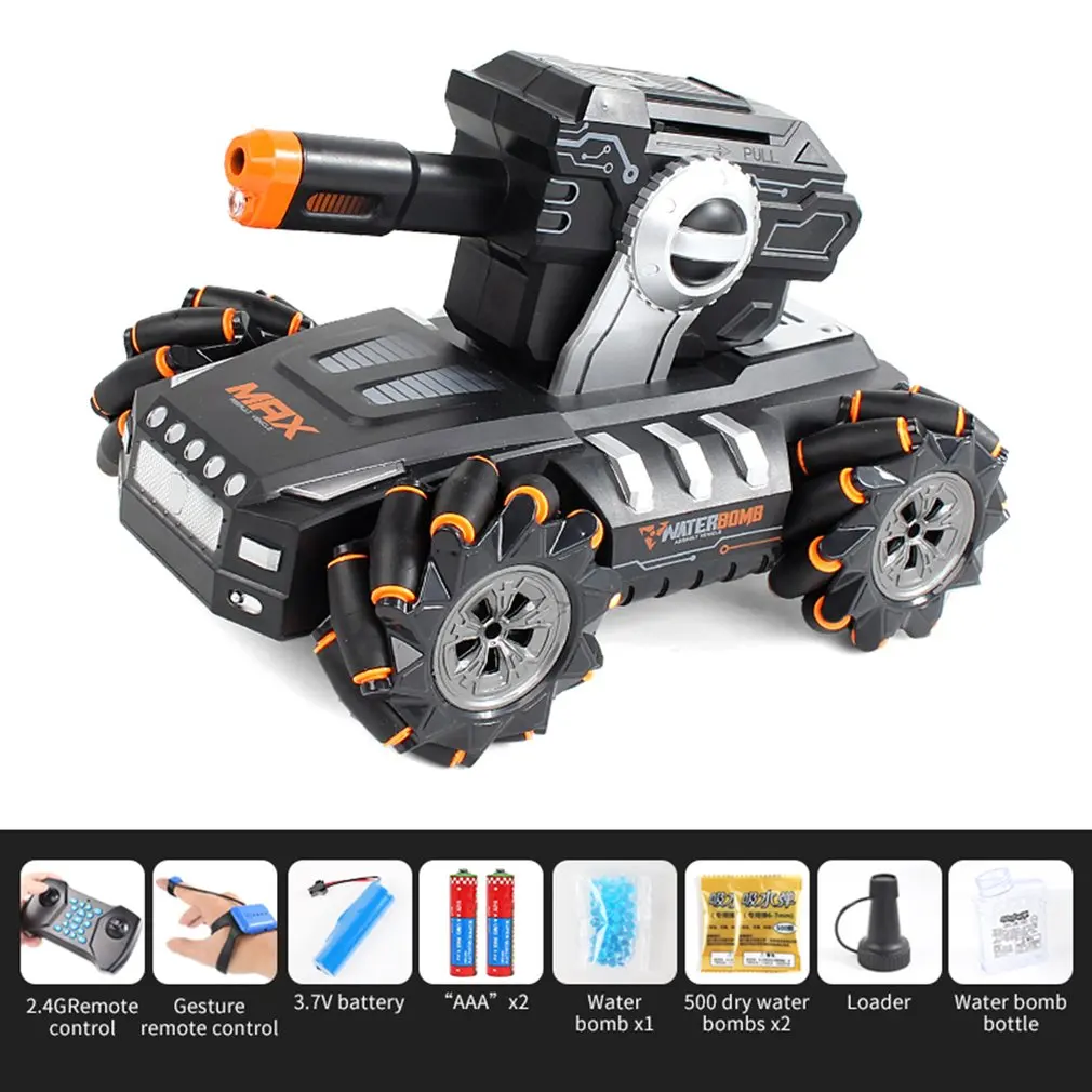 Uk2075 1:16 simulation rc military tank launch water pump armor battle interactive 2.4g watch drift remote control car toy | Игрушки и