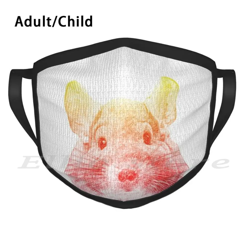 Шиншилла Забавный принт многоразовые 1337 шарф маска для лица/Шиншилла/Мышь