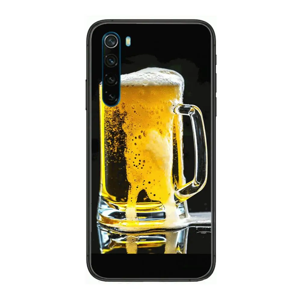 

Bumper Art Yellow Beer cartoon Phone Case For XiaoMi Redmi Note 9S 8 7 6 5 A Pro T Y1 Anime Black Cover Silicone Back Pretty