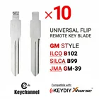 Универсальный откидной ключ 10 шт.лот, лезвие ключа с дистанционным управлением, модель GM B102, B99, для Chevrolet Trailblazer, Sail, Buick Century, GL8, старый Регал ключ