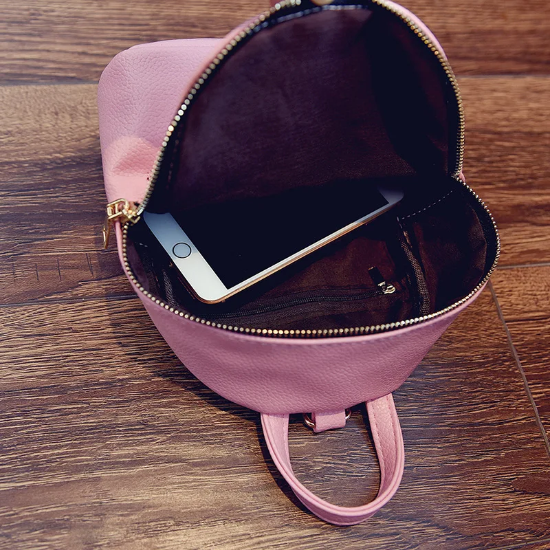 Модный женский мини рюкзак из искусственной кожи сумка на плечо для колледжа