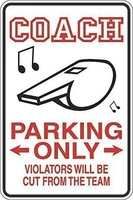 coach parking only metal novelty sign metal sign look vintage style metal sign 8x12 inch