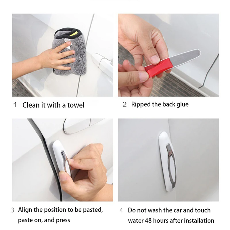 4 шт. противоударные бамперы для автомобильных дверей защитные наклейки боковых