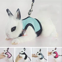 small pet traction rope bunny chest harness guinea pig my neighbor totoro mesh leash rabbit outing accessories squirrel clothes