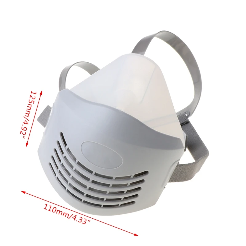 

Silicone Breathable Respirator Anti-dust PM2.5 Mask Industrial Protective Face Mouth Cover Replaceable Cotton Filter