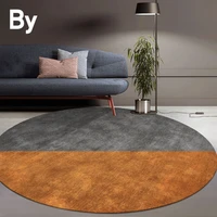 circular geometry creative carpet living room solid color bedroom floor non slip mat