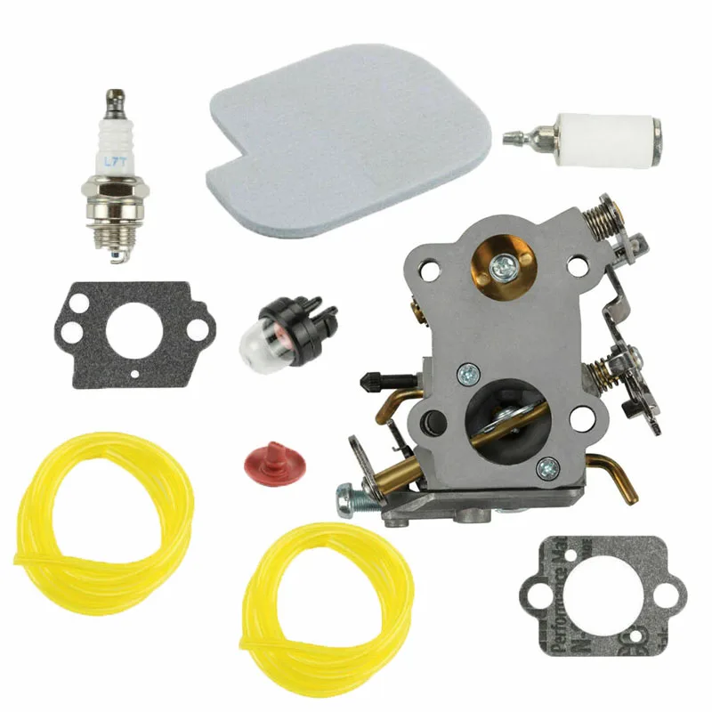 For Poulan P3314 P3416 Carburetor Kit Zama C1M-W26C Fuel hose Useful Durable | Инструменты
